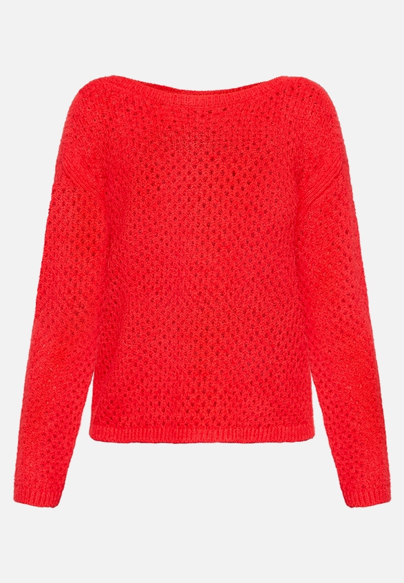 Lochstrick-Pullover langarm / Vorderseite