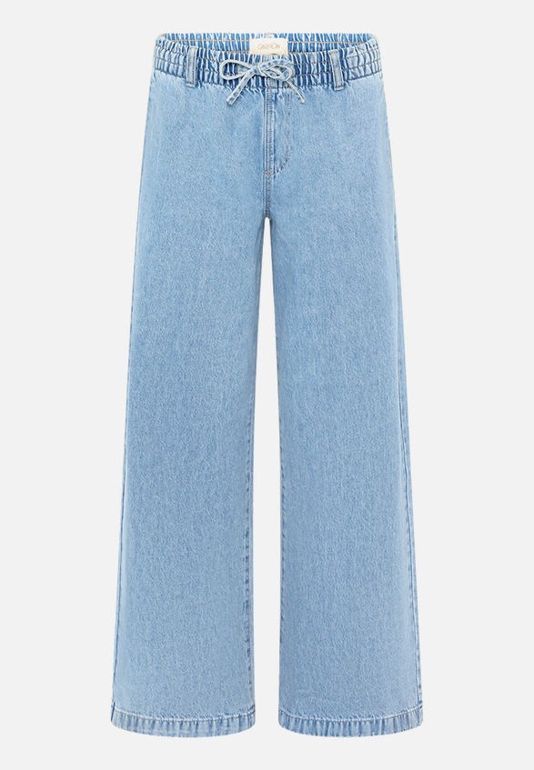 Casual-Hose mit weitem Bein / Vorderseite