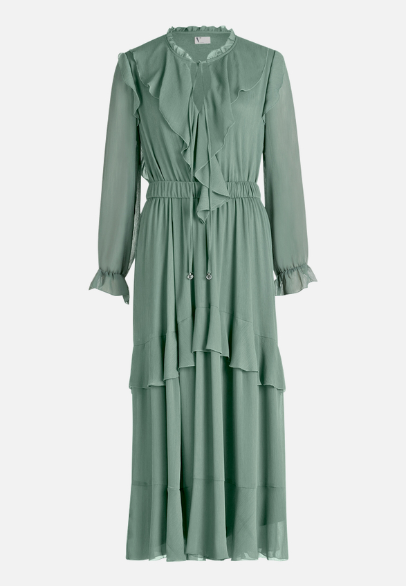 Cocktailkleid mit Volant / Vorderseite