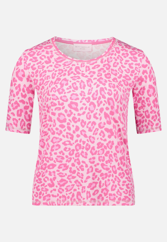 Basic Shirt mit Rippenstruktur / Vorderseite