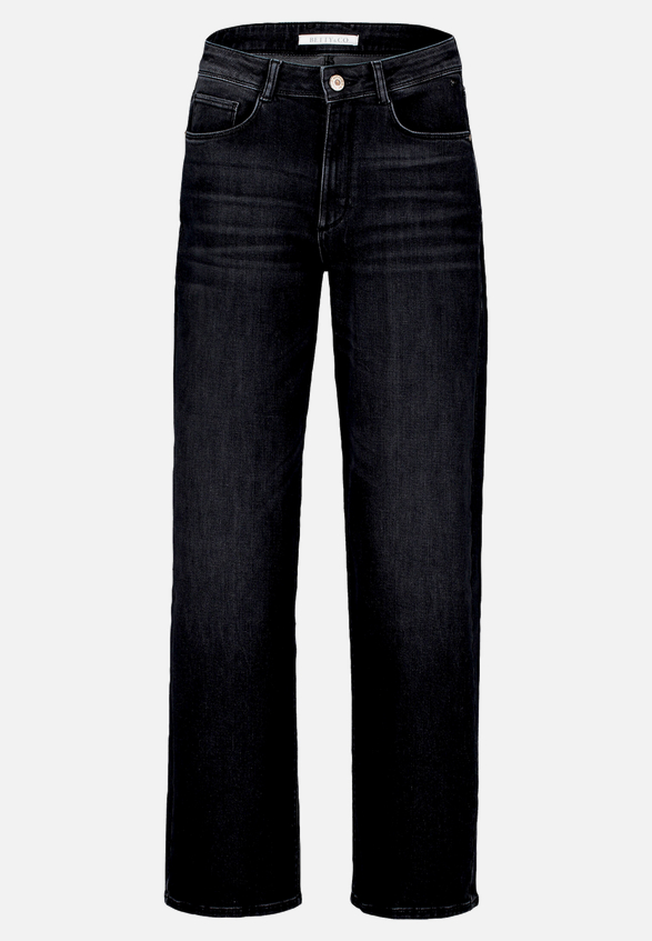 High Waisted-Jeans mit weitem Bein / Vorderseite