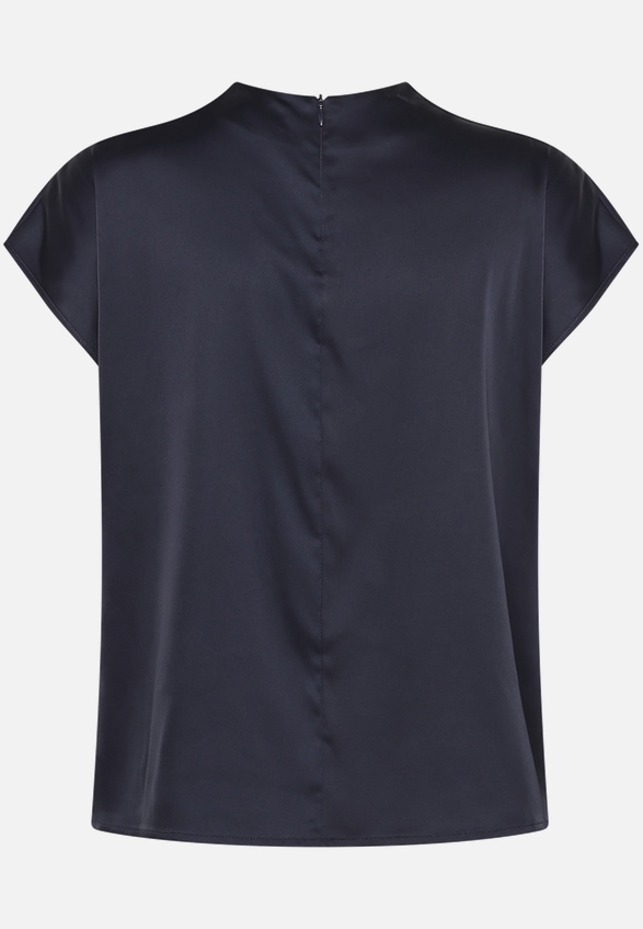 Satinbluse  mit Stehkragen / Rückseite