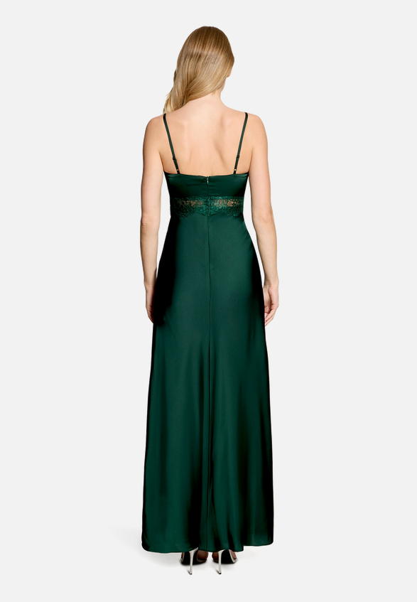 Abendkleid schmal geschnitten / Modellfoto Rückseite