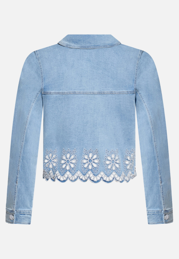 Jeansjacke mit Stickerei / Rückseite