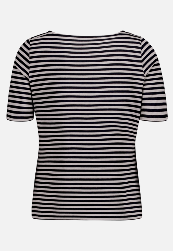 Gestreiftes T-Shirt  mit Rundhalsausschnitt  / Rückseite