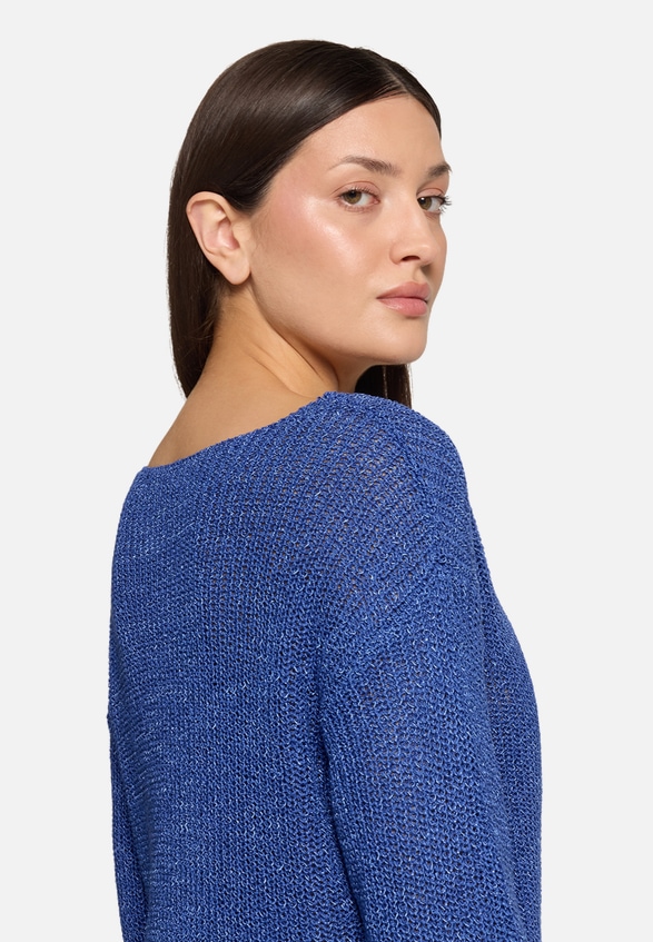 Basic-Strickpullover mit Rippenstruktur / Detailbild