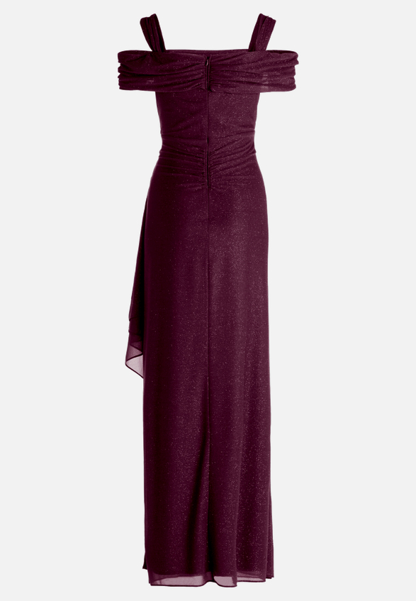 Abendkleid im Glitzer-Look / Rückseite