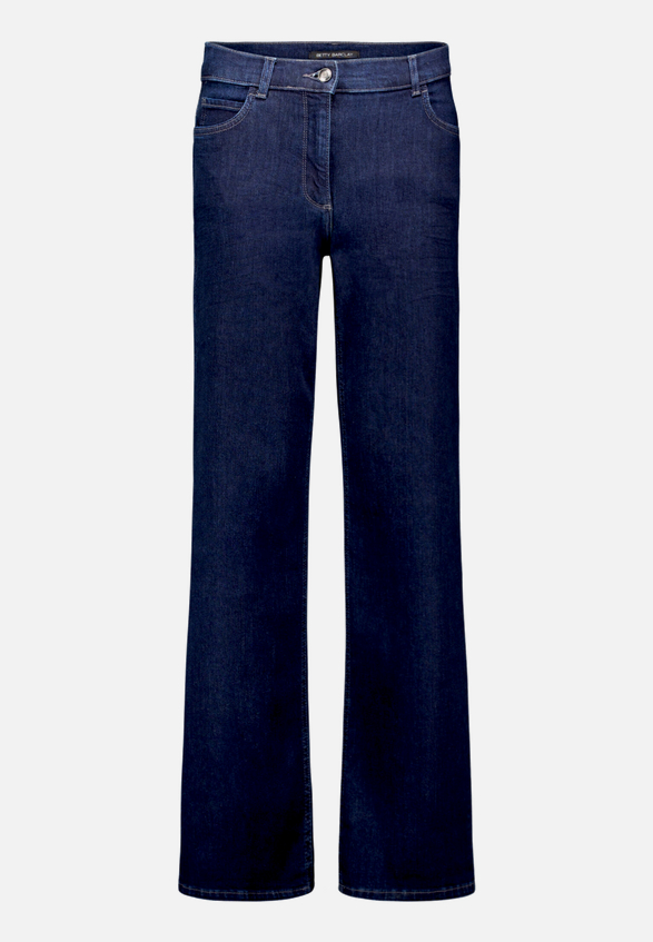 Wideleg Jeans mit Used Waschung  / Vorderseite