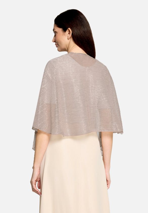 Cape im Glitzer-Look / Modellfoto Rückseite