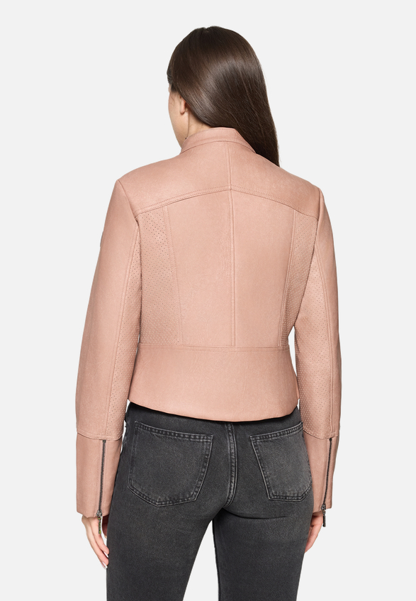 Casual-Jacke mit Stehkragen / Modellfoto Rückseite