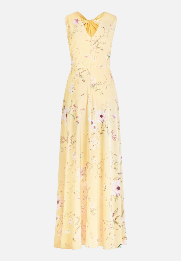 Abendkleid mit Blumenprint / Rückseite