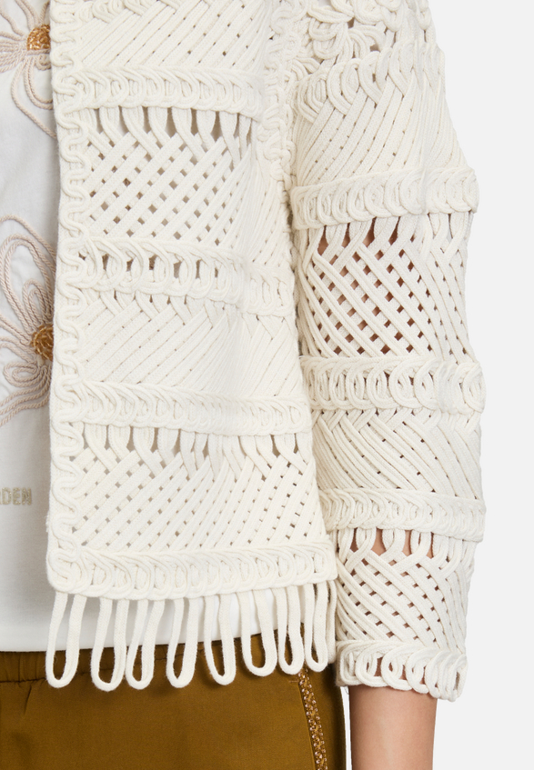 Casual-Strickjacke mit Rundhalsausschnitt / Detailbild