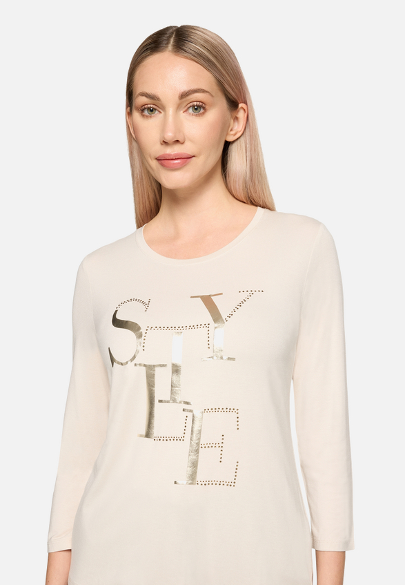 Basic Shirt mit Placement / Detailbild