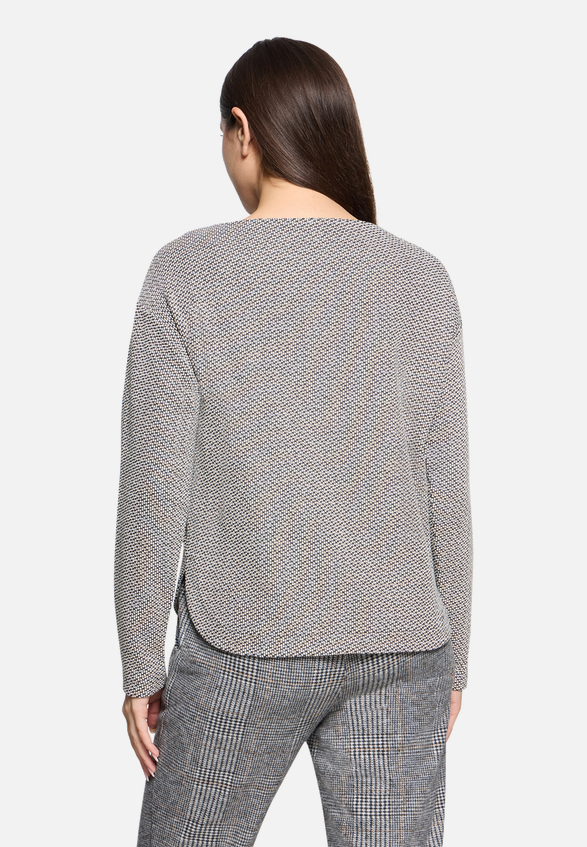 Casual-Shirt mit Struktur / Modellfoto Rückseite