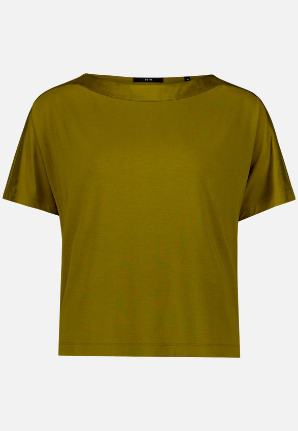 T-Shirt  mit U-Boot Ausschnitt  / Vorderseite