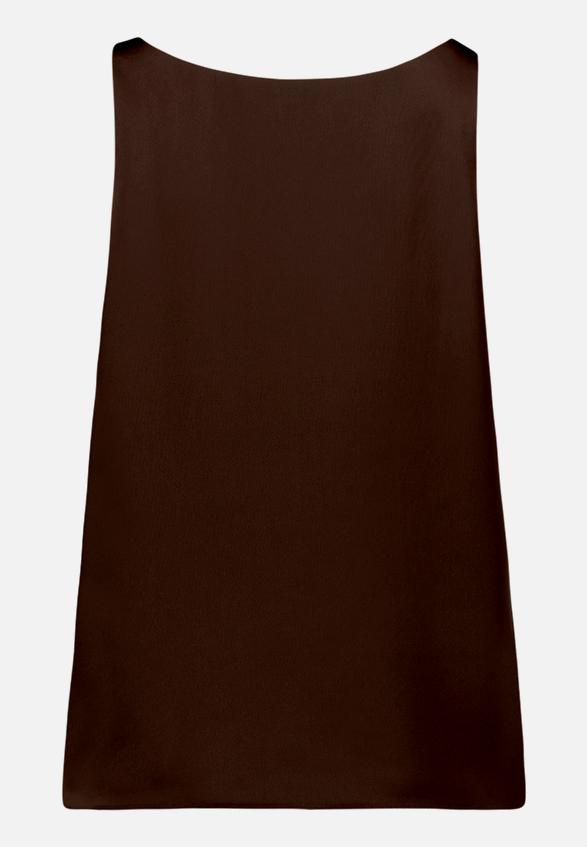 Satin-Bluse mit V-Ausschnitt / Rückseite