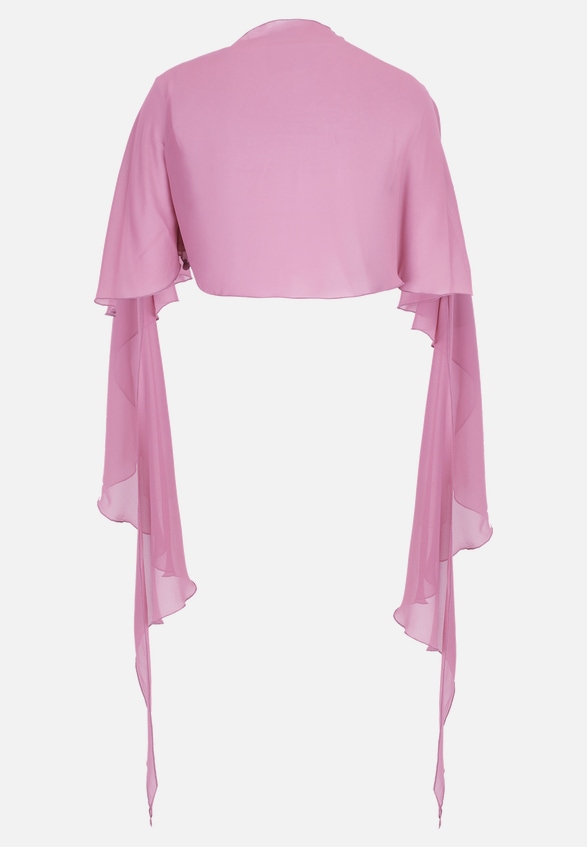 Chiffonstola mit Volant / Rückseite