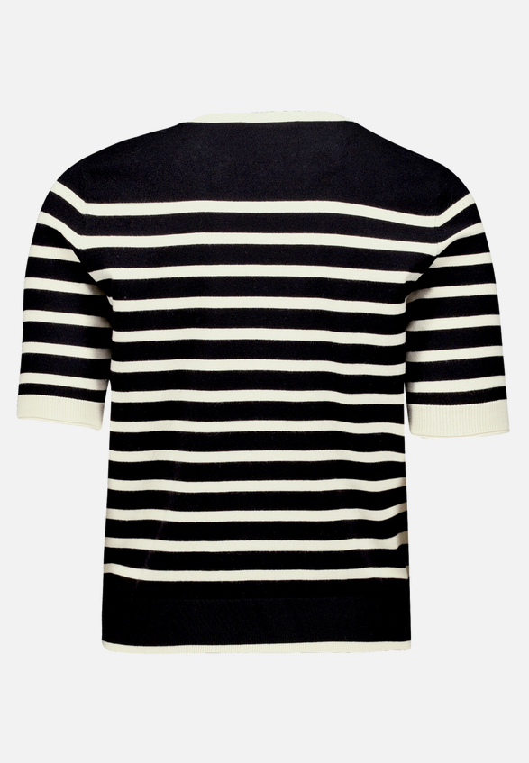 Kurzarmpullover  mit Streifen / Rückseite