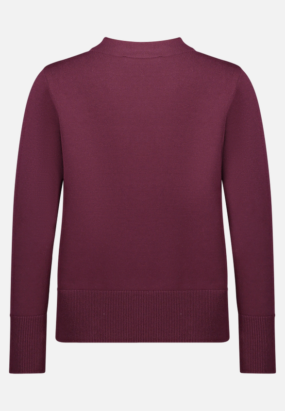 Strickpullover mit Stehkragen / Rückseite