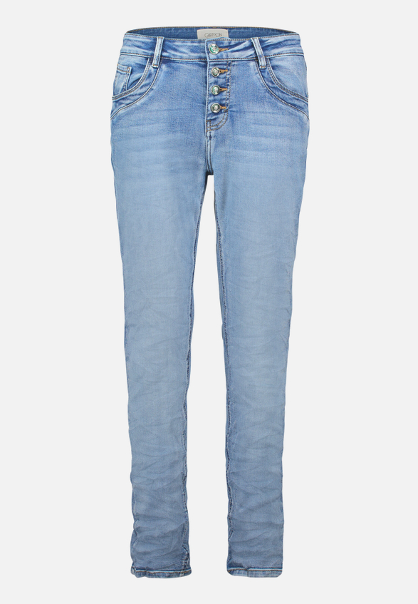 Boyfriend-Jeans im Vintage-Look / Vorderseite