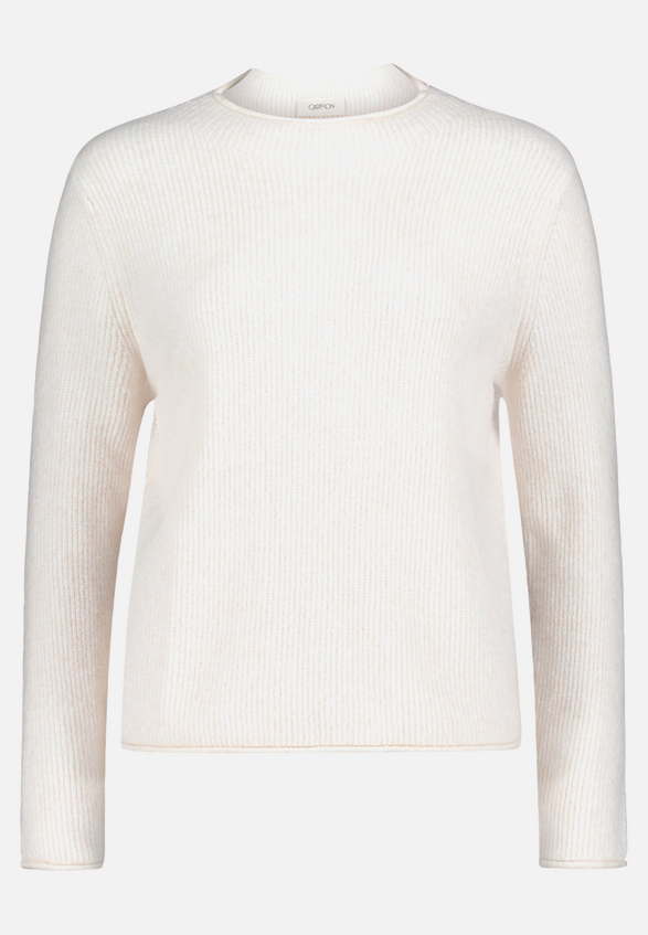 Strickpullover mit Stehkragen / Vorderseite