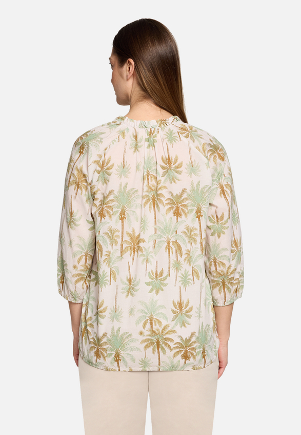 Casual-Bluse mit Raffung / Modellfoto Rückseite