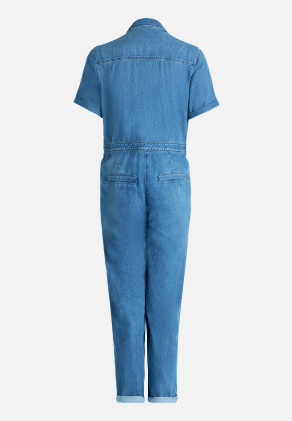 Jumpsuit mit Bindegürtel / Rückseite