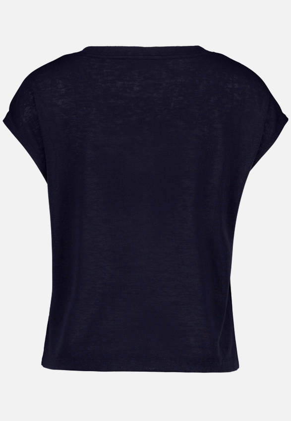 Basic-T-Shirt  mit V-Ausschnitt / Rückseite