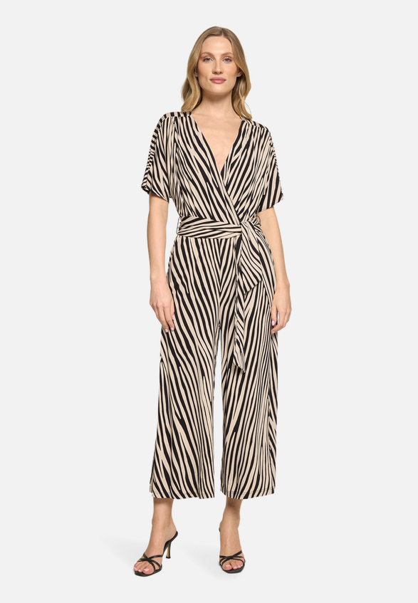 Jumpsuit mit Zebra-Print / Modellfoto Vorderseite