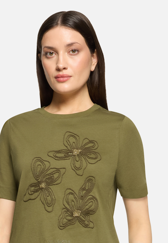 Baumwollshirt mit Rundhalsausschnitt / Detailbild