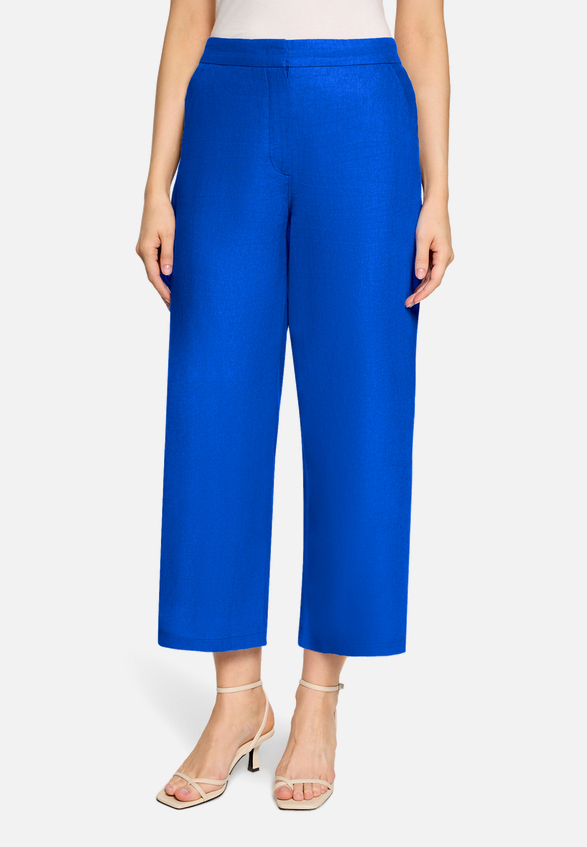 Leinenhose unifarben / Modellfoto Vorderseite