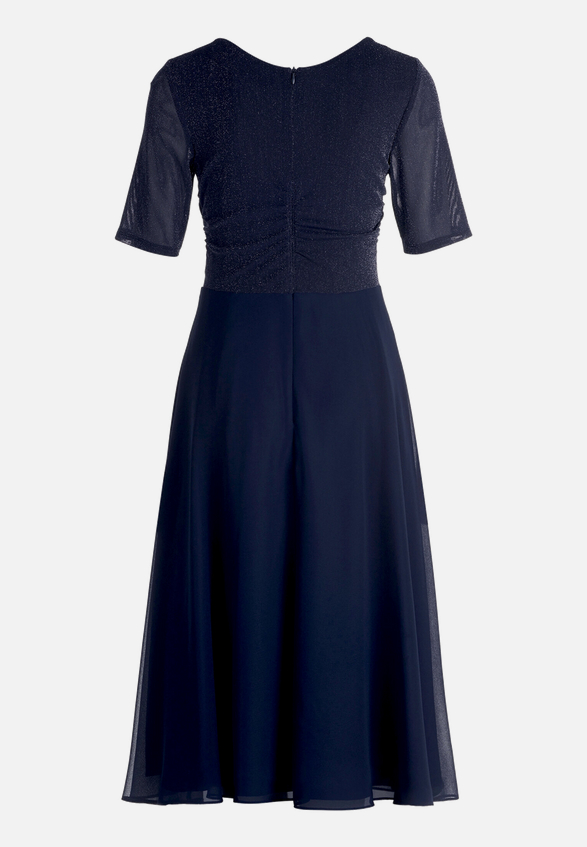 Cocktailkleid im Glitzer-Look / Rückseite