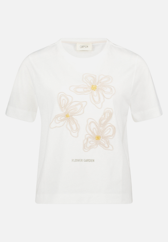 Baumwollshirt mit Rundhalsausschnitt / Vorderseite