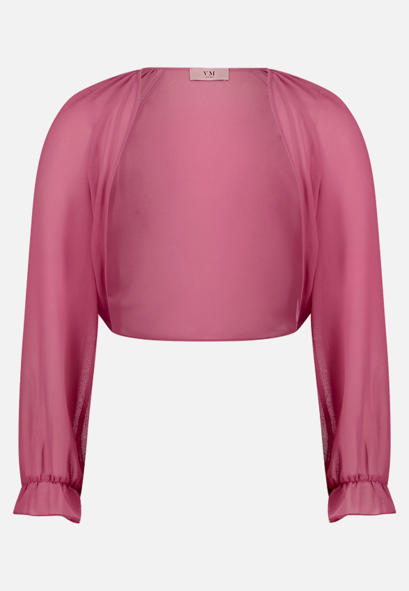 Bolero-Jacke mit gekräuseltem Ausschnitt / Vorderseite
