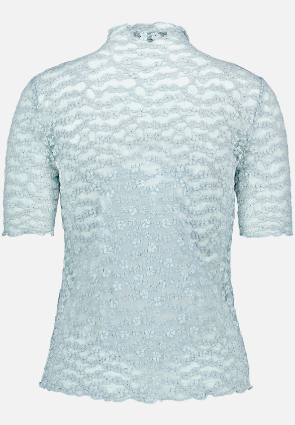 Spitzenshirt mit Stehkragen / Rückseite