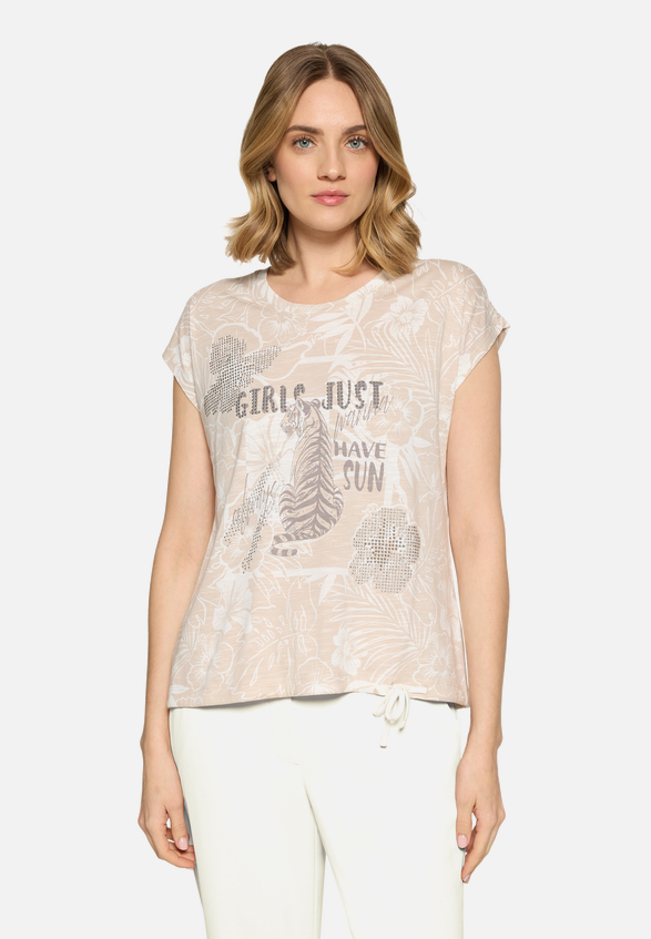 Casual-Shirt mit Tunnelzug / Modellfoto Vorderseite