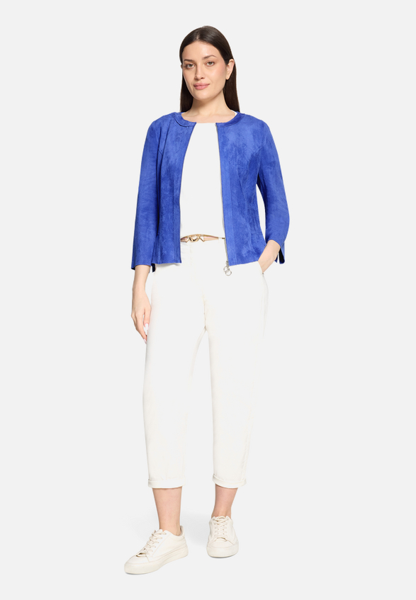 Blazer-Jacke mit Reißverschluss / Modellfoto Vorderseite (Outfit)