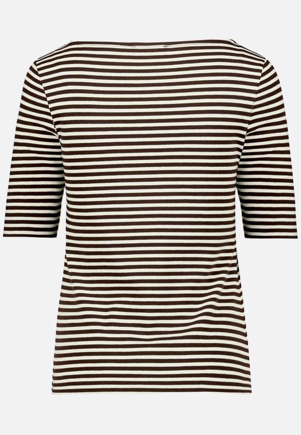 Ringelshirt  mit U-Boot Ausschnitt  / Rückseite