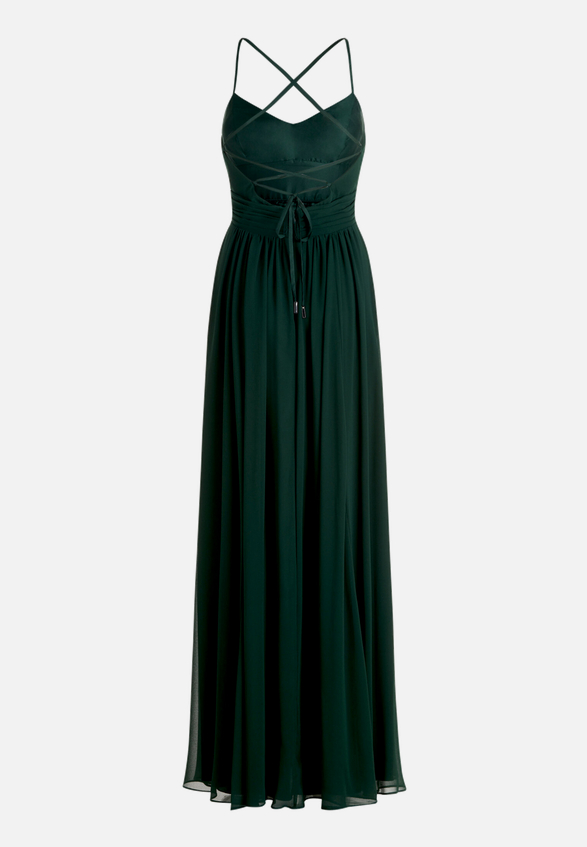 Abendkleid mit Plissee / Rückseite