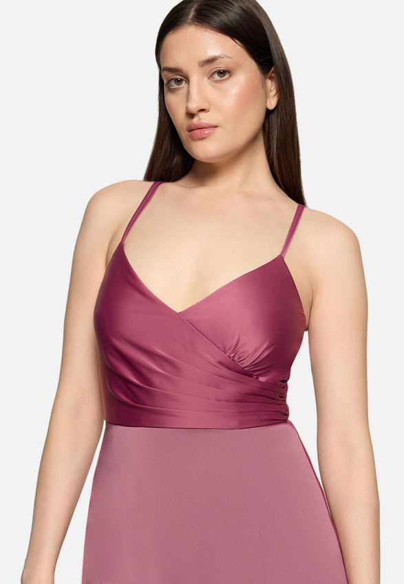 Abendkleid mit V-Ausschnitt / Detailbild
