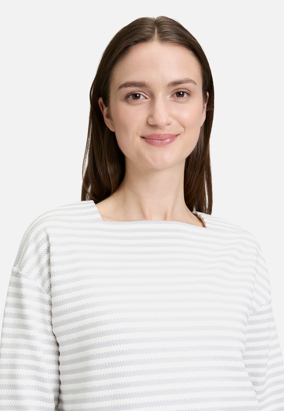 Sweatshirt mit U-Boot-Ausschnitt / Detailbild