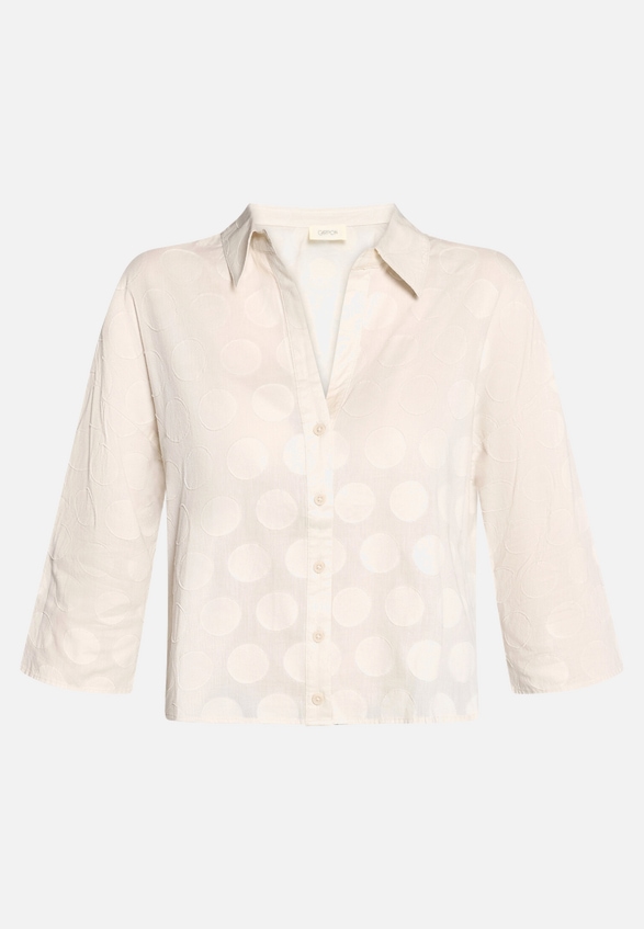 Oversize-Bluse mit Kragen / Vorderseite