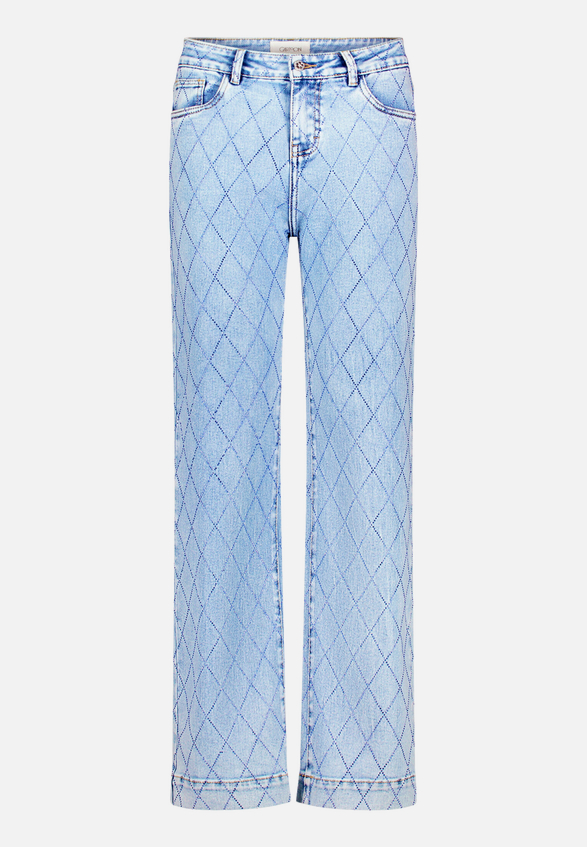 Stretch-Jeans mit Strass / Vorderseite