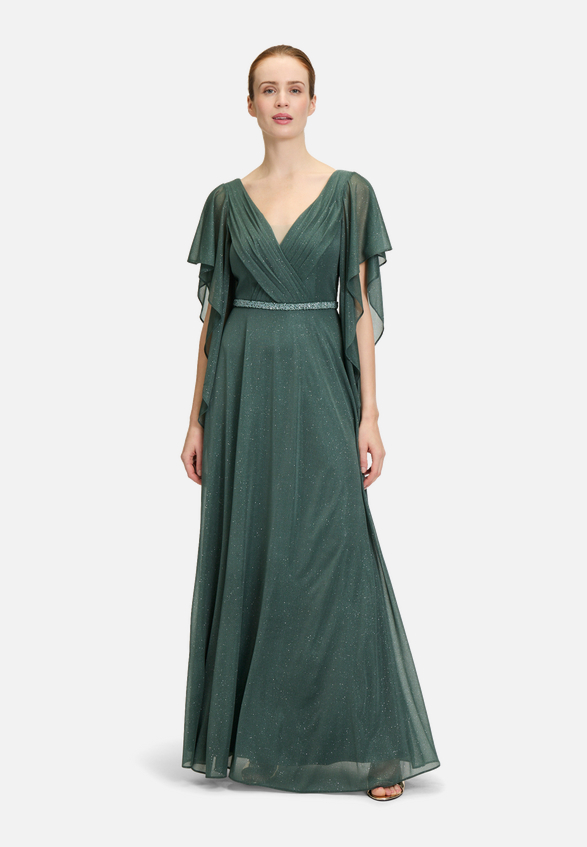 Abendkleid im Glitzer-Look / Modellfoto Vorderseite