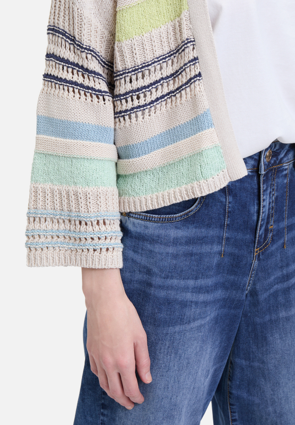 Strick-Cardigan mit Color Blocking / Detailbild
