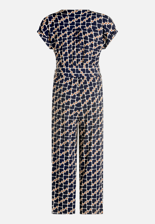 Jumpsuit  kurzarm mit grafischem Muster  / Rückseite