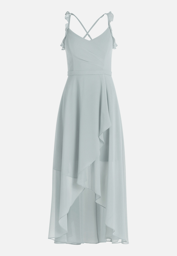 Abendkleid mit Volant / Vorderseite
