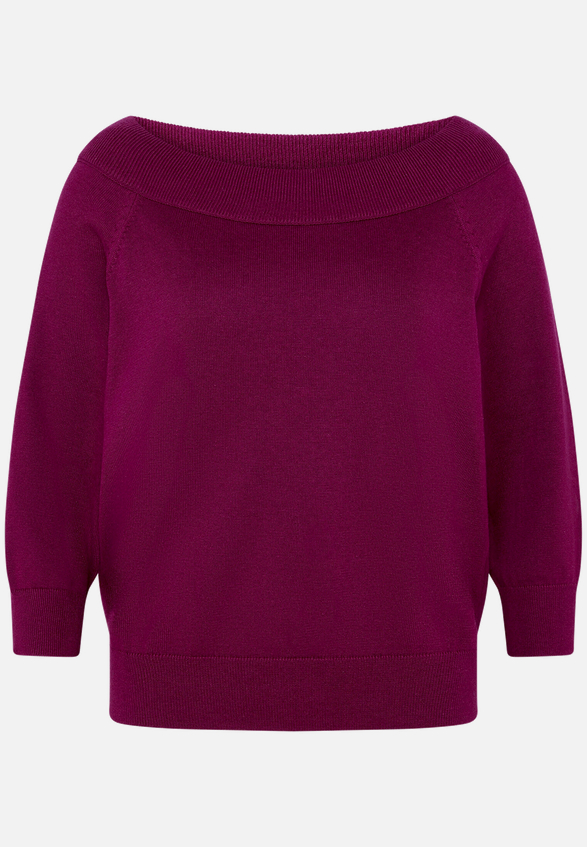 Strickpullover mit Carmenausschnitt  / Vorderseite