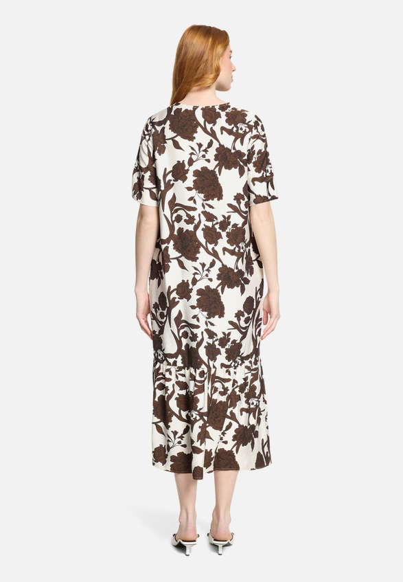Midikleid mit Volant / Modellfoto Rückseite