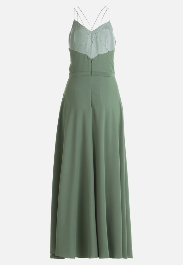 Abendkleid mit Volant / Rückseite